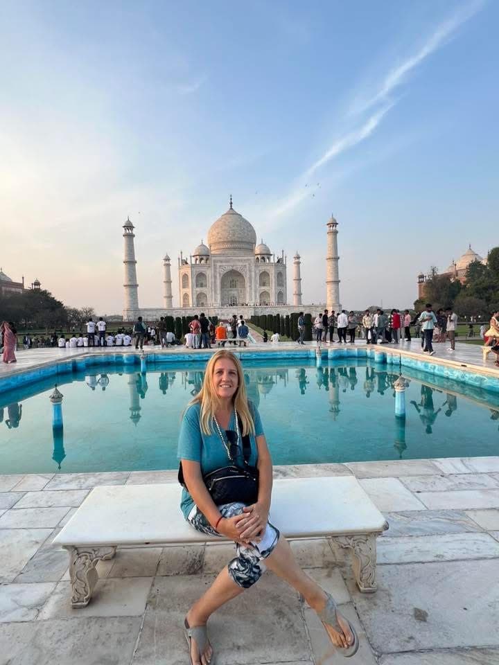 Stand before the Taj Mahal, then see it again from a rooftop cafe on a village heritage walk across the river