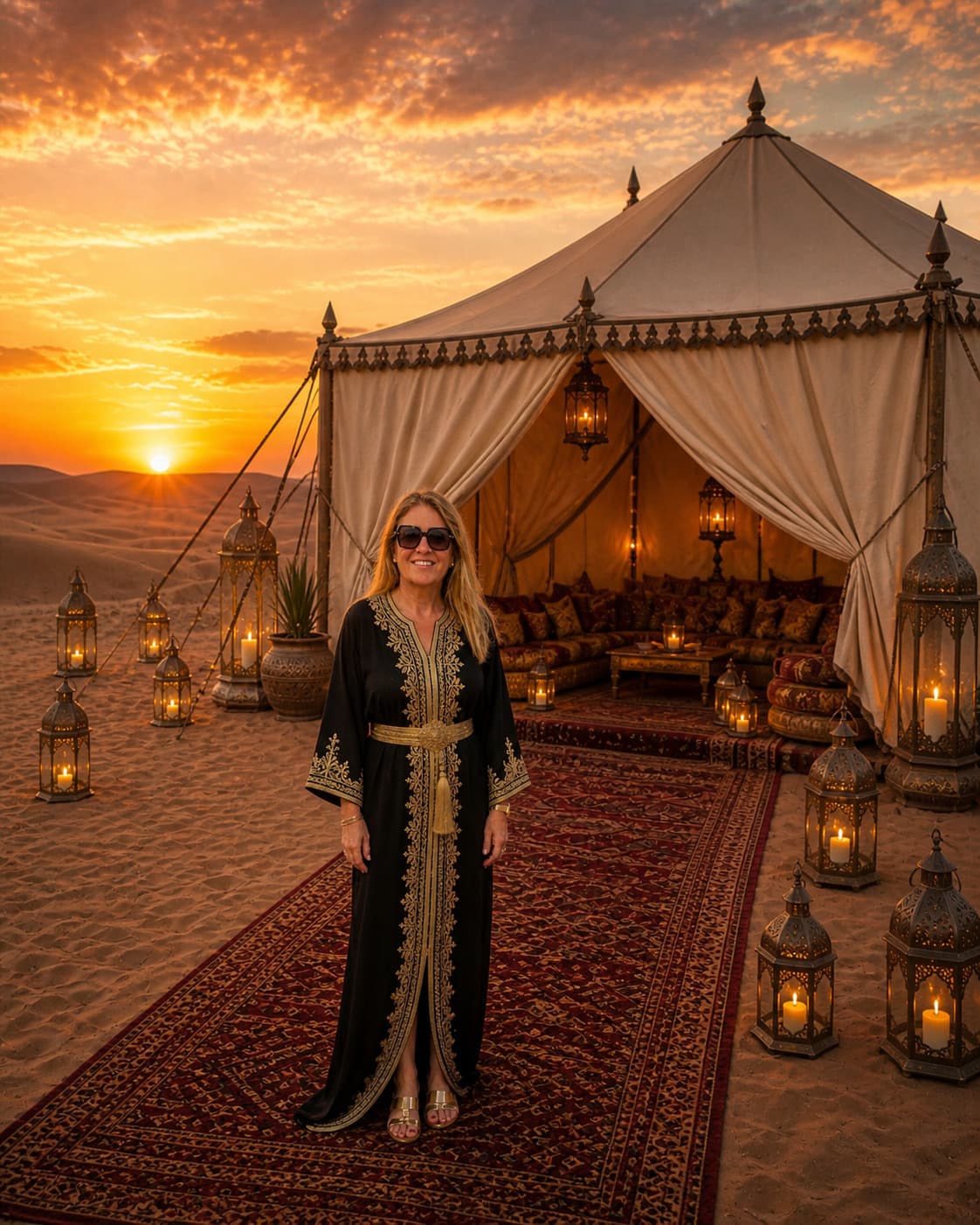 A night in a luxury desert camp and a sunrise camel ride on the dunes of Merzouga
